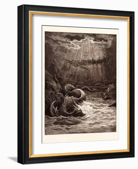 The Creation of Fish and Birds-Gustave Dore-Framed Giclee Print