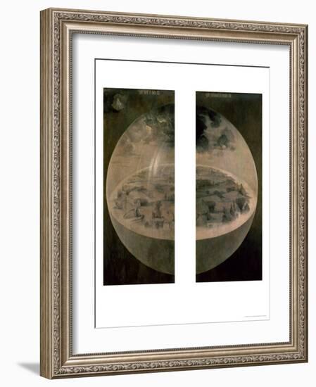 The Creation of the World, Closed Doors of the Triptych "The Garden of Earthly Delights," c. 1500-Hieronymus Bosch-Framed Giclee Print