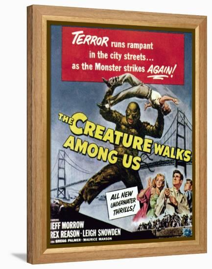 The Creature Walks Among Us, Bottom From Left: Leigh Snowden, Jeff Morrow, Rex Reason, 1956-null-Framed Stretched Canvas