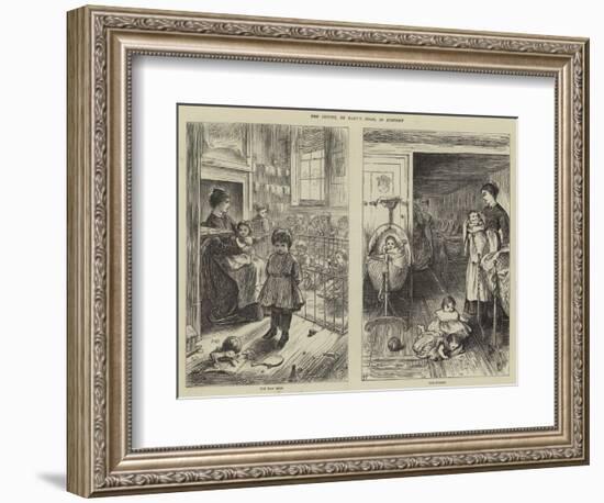 The Creche, or Baby's Home, in Stepney-Howard Pyle-Framed Giclee Print