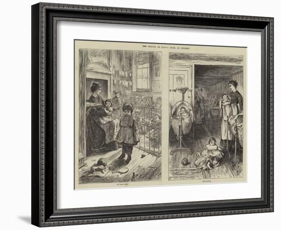 The Creche, or Baby's Home, in Stepney-Howard Pyle-Framed Giclee Print