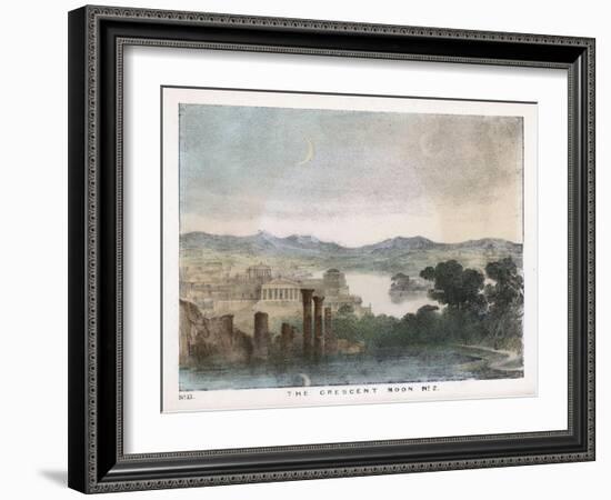 The Crescent Moon, a View Over a Landscape-Charles F. Bunt-Framed Art Print