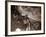 The Crew of a Yarmouth Herring Boat Pull in Their Catch on a Storm Tossed North Sea, 1935-null-Framed Photographic Print