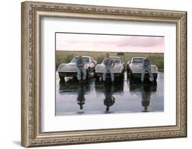 The Crew of Apollo 12 as They Sit on their Chevrolet Corvette Stingrays, September 23, 1969-Ralph Morse-Framed Photographic Print