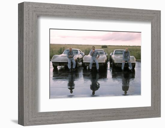 The Crew of Apollo 12 as They Sit on their Chevrolet Corvette Stingrays, September 23, 1969-Ralph Morse-Framed Photographic Print