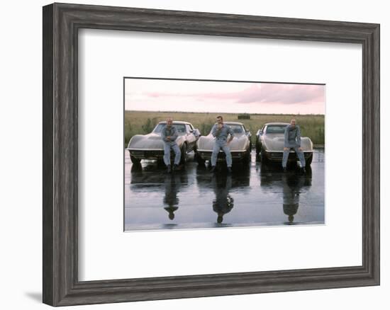 The Crew of Apollo 12 as They Sit on their Chevrolet Corvette Stingrays, September 23, 1969-Ralph Morse-Framed Photographic Print