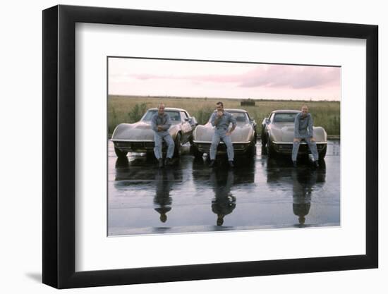 The Crew of Apollo 12 as They Sit on their Chevrolet Corvette Stingrays, September 23, 1969-Ralph Morse-Framed Photographic Print