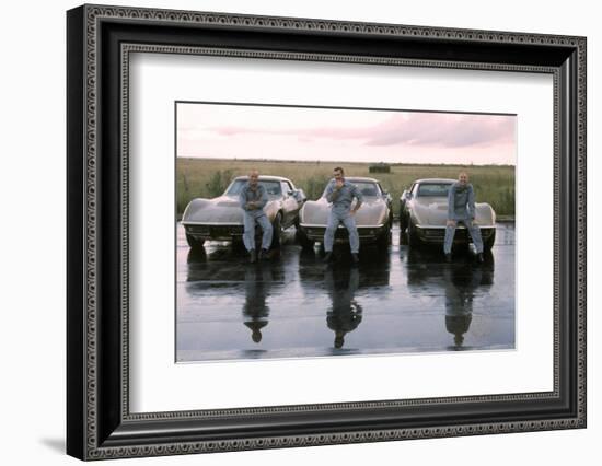 The Crew of Apollo 12 as They Sit on their Chevrolet Corvette Stingrays, September 23, 1969-Ralph Morse-Framed Photographic Print