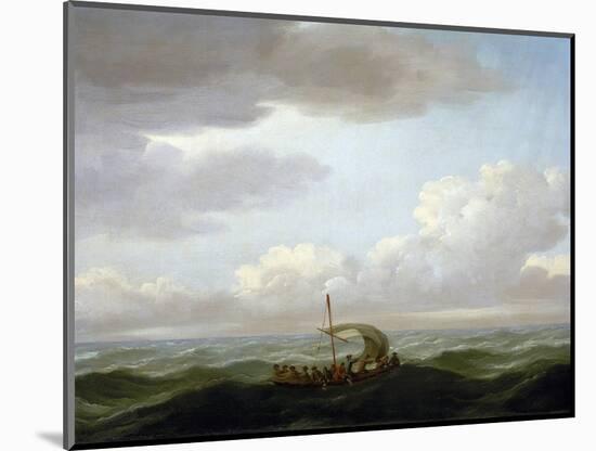 The Crew of the 'Luxborough' Galley, in a Lifeboat. Oil Painting, circa 1727, by John Cleveley (171-John the Elder Cleveley-Mounted Giclee Print
