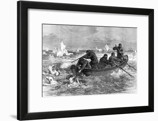 The Crew of the 'Pandora' Hunting Polar Bears, 1875-null-Framed Art Print