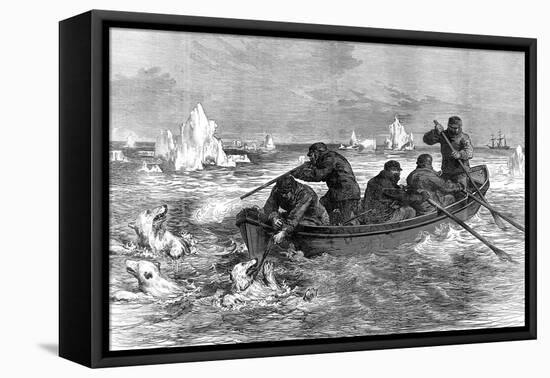 The Crew of the 'Pandora' Hunting Polar Bears, 1875-null-Framed Stretched Canvas