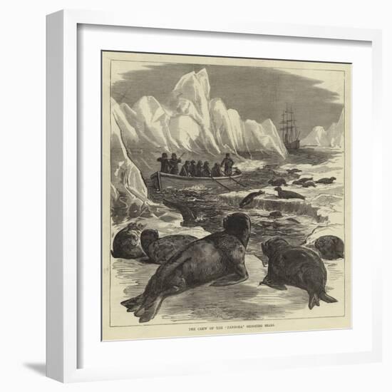 The Crew of the Pandora Shooting Seals-null-Framed Giclee Print