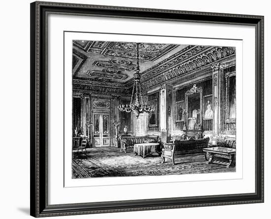 The Crimson Drawing-Room, Windsor Castle, C1888-null-Framed Giclee Print