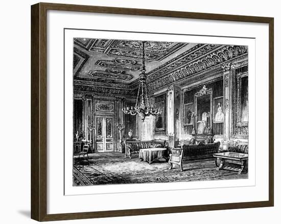 The Crimson Drawing-Room, Windsor Castle, C1888-null-Framed Giclee Print