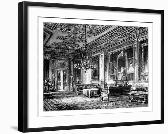 The Crimson Drawing-Room, Windsor Castle, C1888-null-Framed Giclee Print