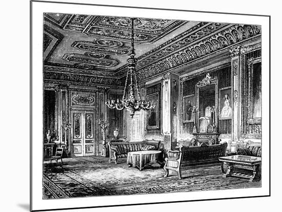 The Crimson Drawing-Room, Windsor Castle, C1888-null-Mounted Giclee Print