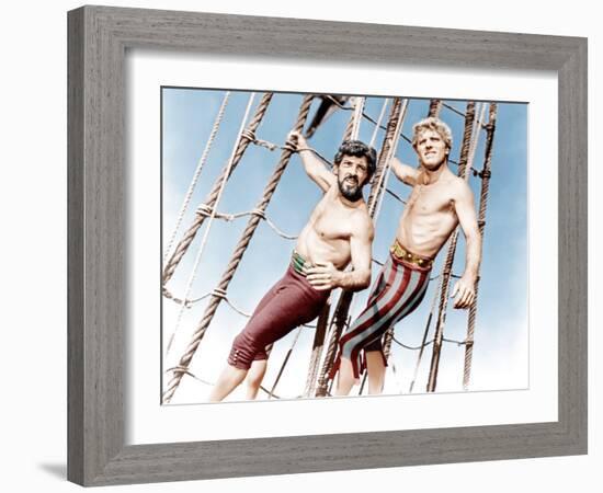 The Crimson Pirate, Nick Cravat, Burt Lancaster, 1952-null-Framed Photo