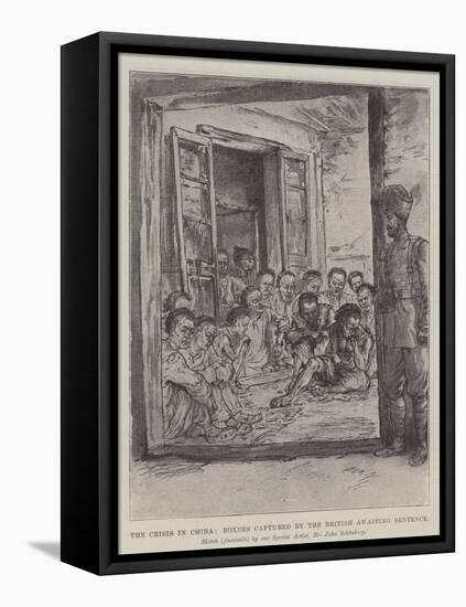 The Crisis in China, Boxers Captured by the British Awaiting Sentence-Johann Nepomuk Schonberg-Framed Premier Image Canvas