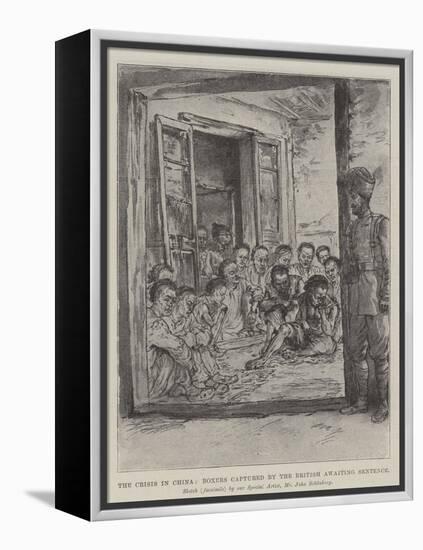 The Crisis in China, Boxers Captured by the British Awaiting Sentence-Johann Nepomuk Schonberg-Framed Premier Image Canvas
