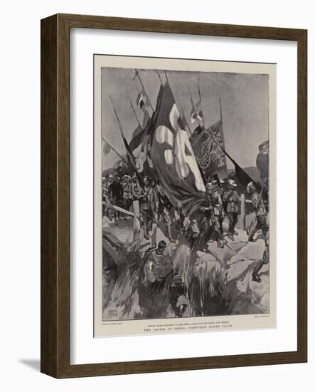 The Crisis in China, Captured Boxer Flags-Frank Craig-Framed Giclee Print