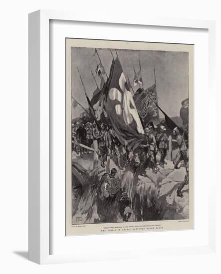 The Crisis in China, Captured Boxer Flags-Frank Craig-Framed Giclee Print