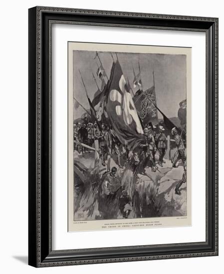 The Crisis in China, Captured Boxer Flags-Frank Craig-Framed Giclee Print