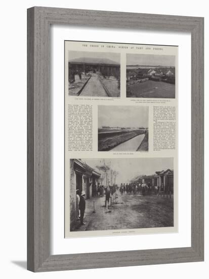 The Crisis in China, Scenes at Taku and Peking-null-Framed Giclee Print