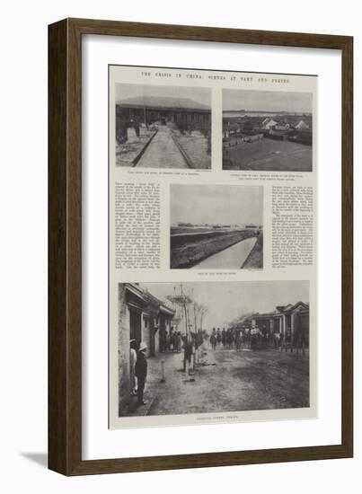 The Crisis in China, Scenes at Taku and Peking-null-Framed Giclee Print