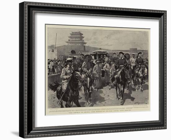 The Crisis in China, the Entry of Prince Ching into Peking-Frederic De Haenen-Framed Giclee Print