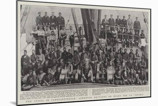 The Crisis in Constantinople, Armenian Refugees on Board the Ss Douro-null-Mounted Giclee Print