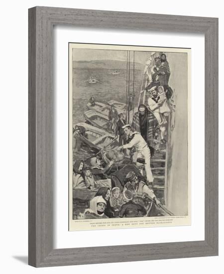 The Crisis in Crete, a New Duty for British Bluejackets-William Hatherell-Framed Giclee Print