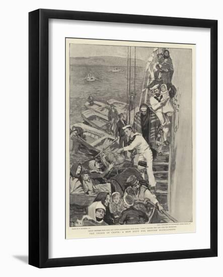 The Crisis in Crete, a New Duty for British Bluejackets-William Hatherell-Framed Giclee Print