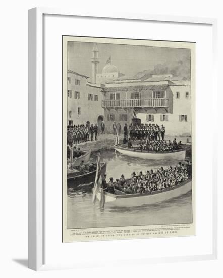 The Crisis in Crete, the Landing of British Marines at Canea-Joseph Nash-Framed Giclee Print