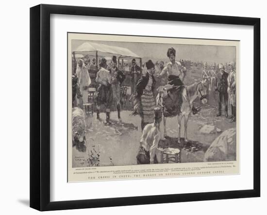 The Crisis in Crete, the Market on Neutral Ground Outside Candia-Frank Craig-Framed Giclee Print