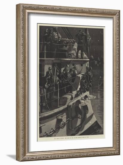 The Crisis in Egypt, the Bows of One of Her Majesty's Ships of War-William Heysham Overend-Framed Giclee Print