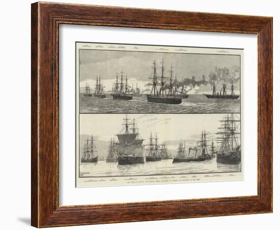 The Crisis in Egypt, the British Fleet Available to Defend Our Interests in the East-null-Framed Giclee Print