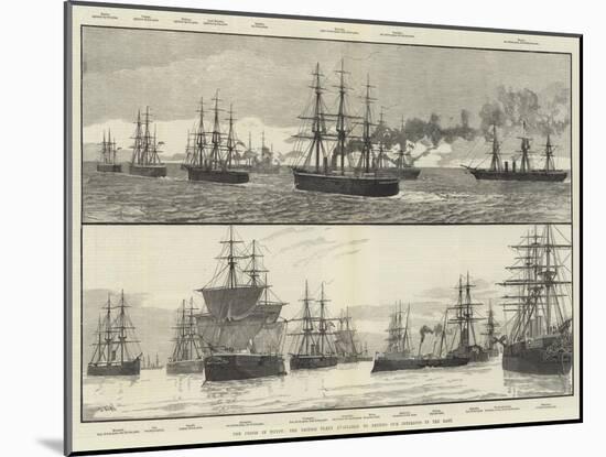 The Crisis in Egypt, the British Fleet Available to Defend Our Interests in the East-null-Mounted Giclee Print