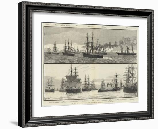 The Crisis in Egypt, the British Fleet Available to Defend Our Interests in the East-null-Framed Giclee Print