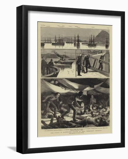 The Crisis in Egypt, the Voyage of HMS Troopship Orontes-null-Framed Giclee Print