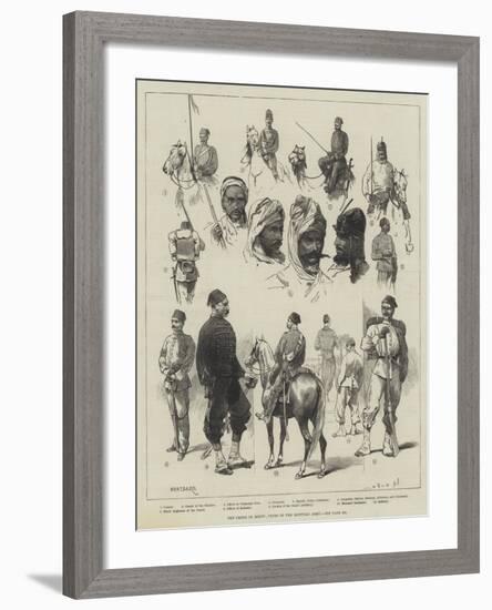 The Crisis in Egypt, Types of the Egyptian Army-Charles Auguste Loye-Framed Giclee Print