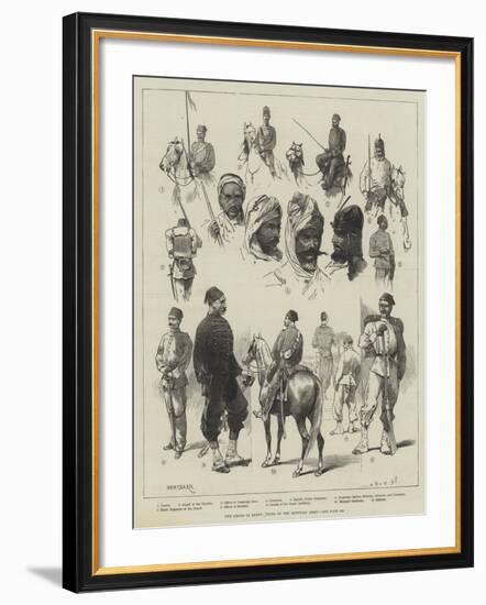 The Crisis in Egypt, Types of the Egyptian Army-Charles Auguste Loye-Framed Giclee Print