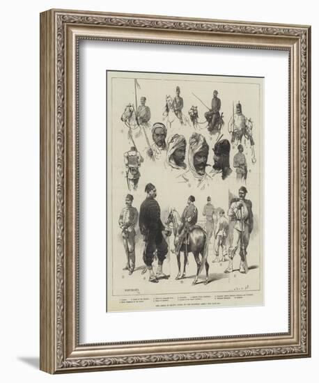 The Crisis in Egypt, Types of the Egyptian Army-Charles Auguste Loye-Framed Giclee Print