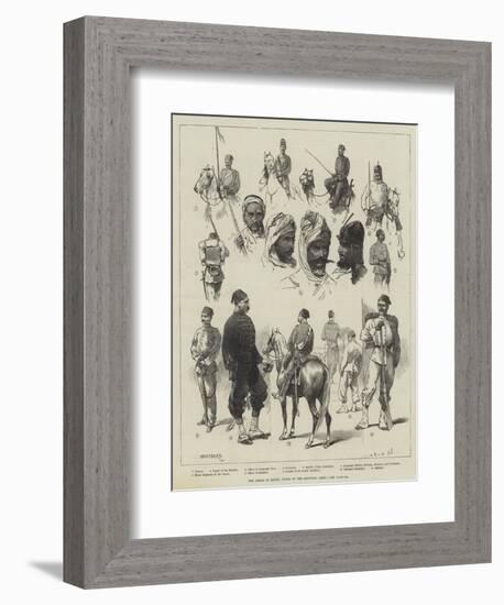 The Crisis in Egypt, Types of the Egyptian Army-Charles Auguste Loye-Framed Giclee Print