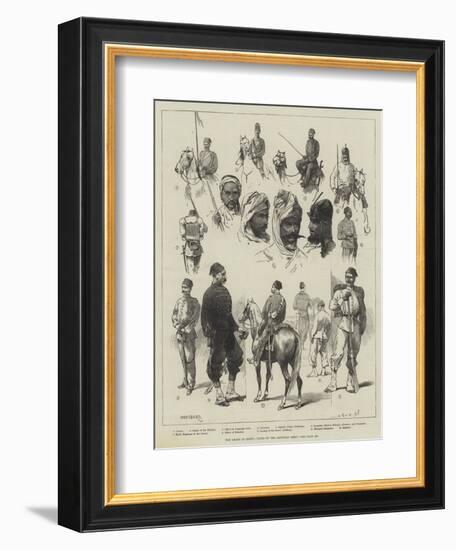 The Crisis in Egypt, Types of the Egyptian Army-Charles Auguste Loye-Framed Giclee Print