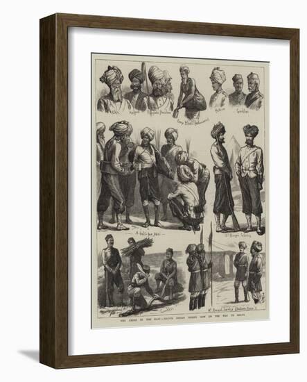 The Crisis in the East, Native Indian Troops Now on the Way to Malta-Harry Hamilton Johnston-Framed Giclee Print