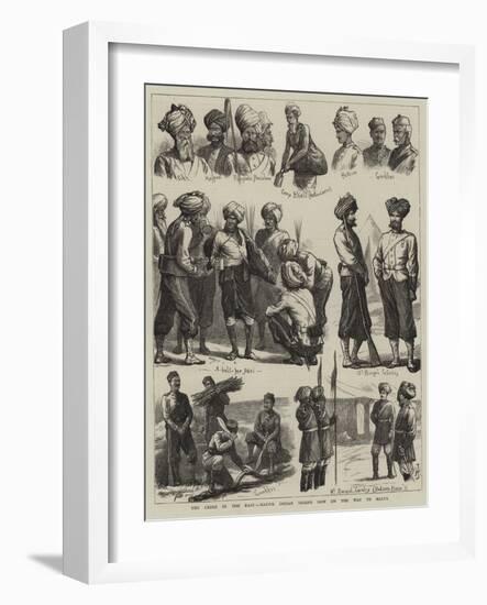 The Crisis in the East, Native Indian Troops Now on the Way to Malta-Harry Hamilton Johnston-Framed Giclee Print