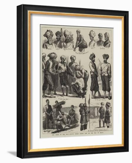 The Crisis in the East, Native Indian Troops Now on the Way to Malta-Harry Hamilton Johnston-Framed Giclee Print