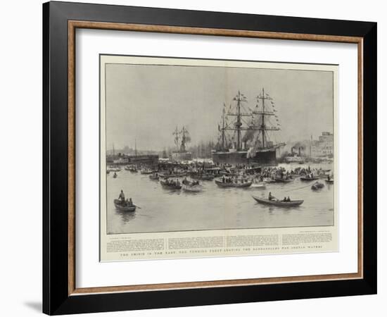 The Crisis in the East, the Turkish Fleet Leaving the Dardanelles for Cretan Waters-William Lionel Wyllie-Framed Giclee Print