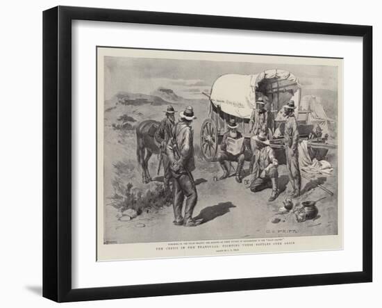 The Crisis in the Transvaal, Fighting their Battles over Again-Charles Edwin Fripp-Framed Giclee Print