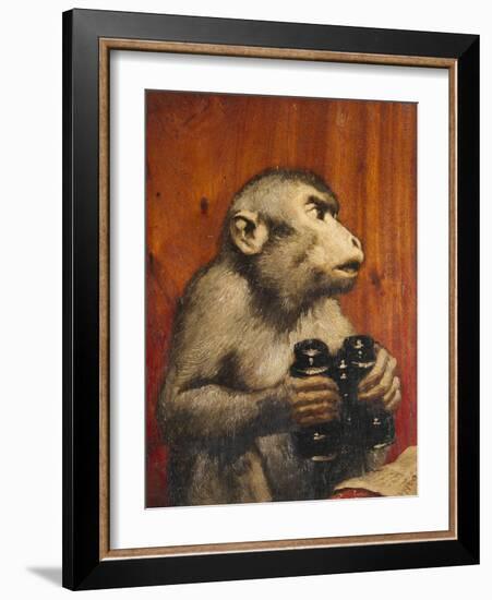 The Critic-Gabriel Von Max-Framed Giclee Print